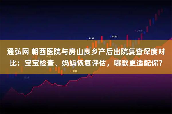通弘网 朝西医院与房山良乡产后出院复查深度对比：宝宝检查、妈妈恢复评估，哪款更适配你？