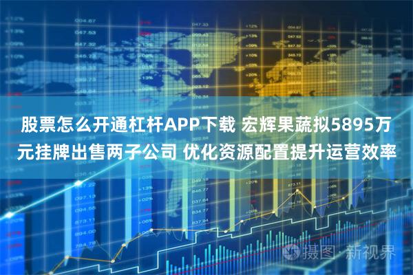 股票怎么开通杠杆APP下载 宏辉果蔬拟5895万元挂牌出售两子公司 优化资源配置提升运营效率