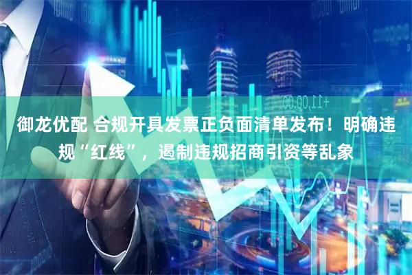 御龙优配 合规开具发票正负面清单发布！明确违规“红线”，遏制违规招商引资等乱象